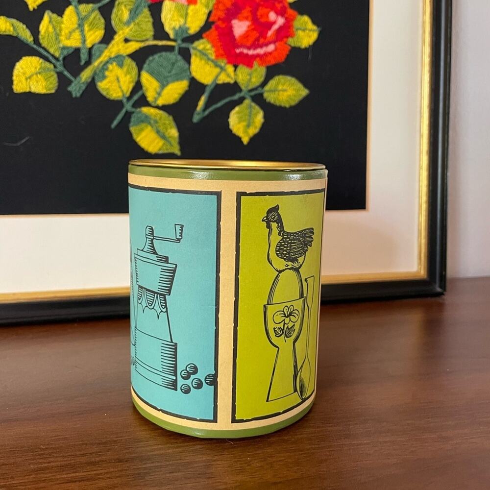Vintage 50s 60s Decorative Kitchen Canister